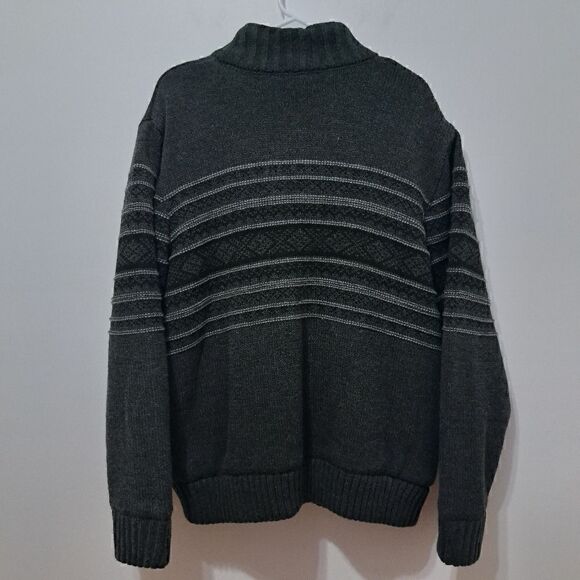 Vintage Field & Stream Zip-Up Sweater Fleece Lined Jacket Embroidered XL Gray - Picture 14 of 16